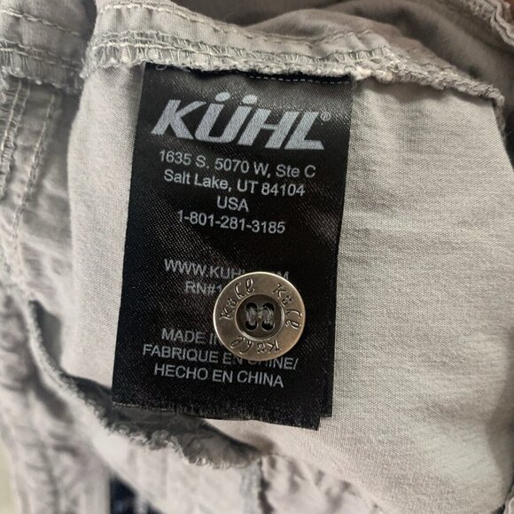 Kuhl ShortsWomens 8 Gray Kontra Capri Hiking Convertible Roll Up 6120 Gorpcore - Picture 9 of 12